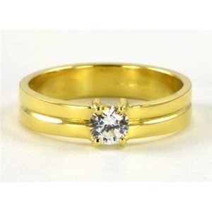 Dámský prsten ze žlutého zlata 0064 + DÁREK ZDARMA
