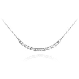 Dámský stříbrný náhrdelník s čirými zirkony JMAN0071SN45