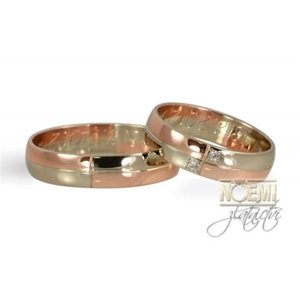 Zlaté snubní prsteny 1008 + DÁREK ZDARMA