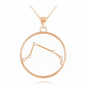 Stříbrný pozlacený náhrdelník znamení beran Minet Stars JMAS9504RN45