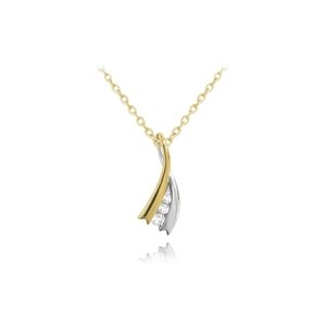 Stříbrný náhrdelník s pozlaceným přívěškem JMAS0123GN45