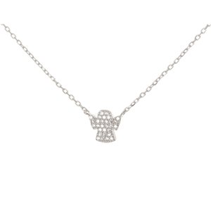 Dámský stříbrný náhrdelník s andílkem STNAH098F
