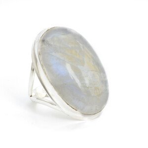 Aranys Stříbrný prsten ovál měsíční kámen, 53 16949