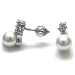 Aranys Stříbrné náušnice s perlou 15402
