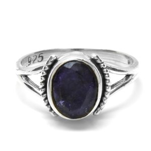 Aranys Stříbrný prsten safír, 56 16891