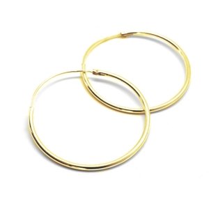 Aranys Zlacené stříbrné náušnice kruhové Elvíra, 10 mm 54560