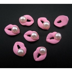 Dekorace na nehty růžové rty (1 ks),Dekorace na nehty růžové rty (1 ks)