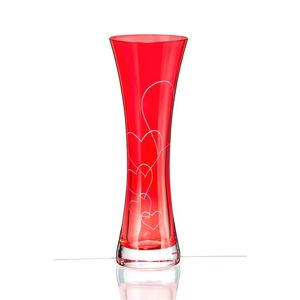 Červená skleněná váza srdce Love 19 cm,Červená skleněná váza srdce Love 19 cm