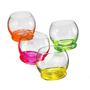 Sada 4 ks houpacích sklenic Crazy Neon barevné 390 ml,Sada 4 ks houpacích sklenic Crazy Neon barevné 390 ml