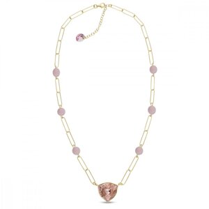 Stříbrný pozlacený náhrdelník růžový Trilliant NG4706VR6RQ Vintage Rose,Stříbrný pozlacený náhrdelník růžový Trilliant NG4706VR6RQ Vintage Rose
