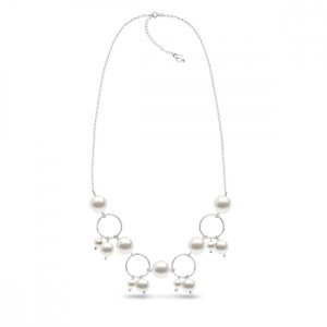 Stříbrný náhrdelník bílý perlový Satellite NF5810W White Pearl,Stříbrný náhrdelník bílý perlový Satellite NF5810W White Pearl