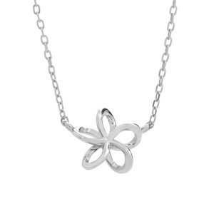 Stříbrný náhrdelník s motivem květiny,Stříbrný náhrdelník s motivem květiny