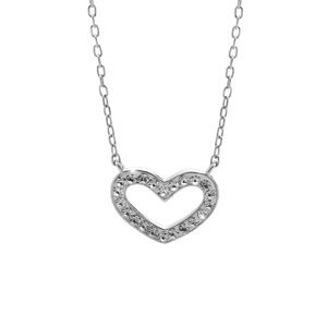 Stříbrný náhrdelník srdce se Swarovski Elements Krystal,Stříbrný náhrdelník srdce se Swarovski Elements Krystal