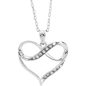 Stříbrný náhrdelník se Swarovski Elements srdce Krystal,Stříbrný náhrdelník se Swarovski Elements srdce Krystal