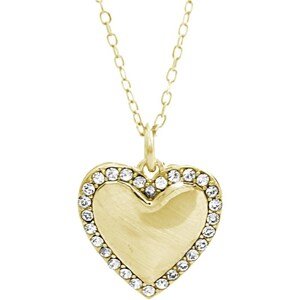 Stříbrný náhrdelník ve zlaté barvě se Swarovski Elements srdce Krystal,Stříbrný náhrdelník ve zlaté barvě se Swarovski Elements srdce Krystal