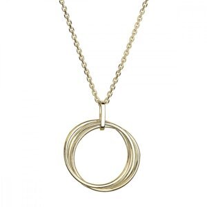 Pozlacený náhrdelník tři kroužky 62001 Au plating,Pozlacený náhrdelník tři kroužky 62001 Au plating