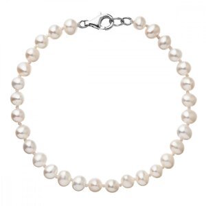 Perlový náramek z pravých říčních perel bílý 23012.1,Perlový náramek z pravých říčních perel bílý 23012.1