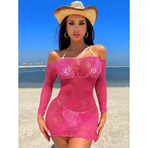Růžové letní plážové šaty se srdíčky,Růžové letní plážové šaty se srdíčky