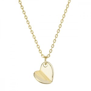 Pozlacený stříbrný náhrdelník srdce 62013,Pozlacený stříbrný náhrdelník srdce 62013