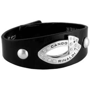 Luxusní černý kožený náramek Cango & Rinaldi křišťálem se Swarovski Elements,Luxusní černý kožený náramek Cango & Rinaldi křišťálem se Swarovski Eleme
