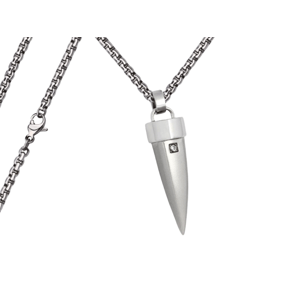 Pánský náhrdelník Tesák Typ řetízku: Řetízek chirurgická ocel 55 cm x 0,3 cm zakulacený 2649/RET3