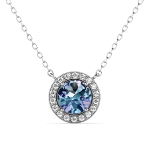 Royal Fashion stříbrný pozlacený náhrdelník Alexandrit DGPS0031-WG