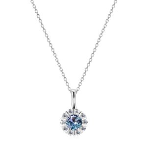Royal Fashion stříbrný pozlacený náhrdelník Alexandrit DGPS0032-WG