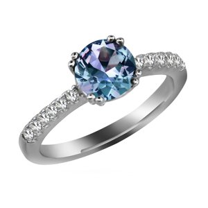 Royal Fashion stříbrný pozlacený prsten Alexandrit DGRS0012-WG Velikost: 6 (EU: 51-53)