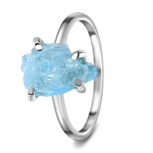 Royal Fashion stříbrný prsten GU-DR15849-SILVER-AQUAMARINE Velikost: 5 (EU: 49-50)