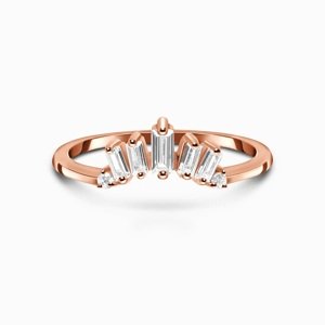 Royal Fashion prsten 14k zlato Vermeil GU-DR8347R-ROSEGOLD-TOPAZ Velikost: 6 (EU: 51-53)