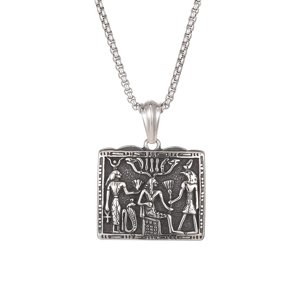 Royal Fashion pánský náhrdelník Egyptské hieroglyfy KP109169-KJX