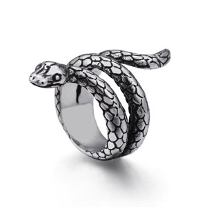Royal Fashion pánský prsten Had KR52351-K Velikost: 10 (EU: 61-63)