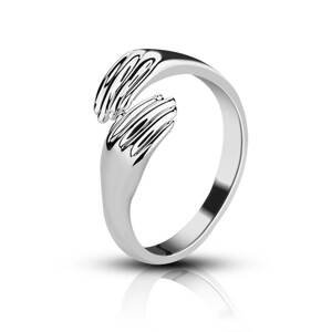Emporial stříbrný rhodiovaný prsten Objetí MA-MR1001-SILVER Velikost: 6 (EU: 51-53)