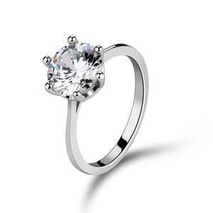 Emporial stříbrný rhodiovaný prsten Princeznin klenot MA-MR1006-SILVER Velikost: 6 (EU: 51-53)
