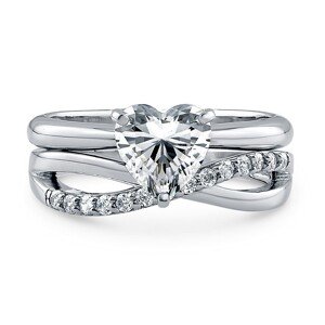 Emporial stříbrný prsten 2v1 Nekonečná láska MA-R0442-SILVER Velikost: 6 (EU: 51-53)