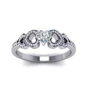 Emporial stříbrný rhodiovaný prsten Milovaná srdce MA-R055-SILVER Velikost: 10 (EU: 61-63)