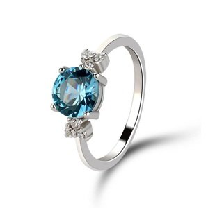 Emporial luxusní stříbrný prsten s drahokamem Safírové modré kouzlo MA-R0572-SILVER-BLUE Velikost: 8 (EU: 57-58)