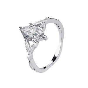 Emporial stříbrný rhodiovaný prsten Pro princeznu MA-SOR1606 Velikost: 9 (EU: 59-60)