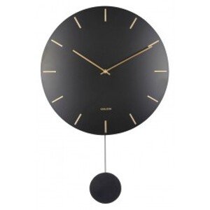 Designové kyvadlové nástěnné hodiny KA5862BK Karlsson 47cm